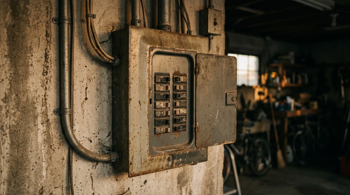 Modern 200-amp residential electrical panel